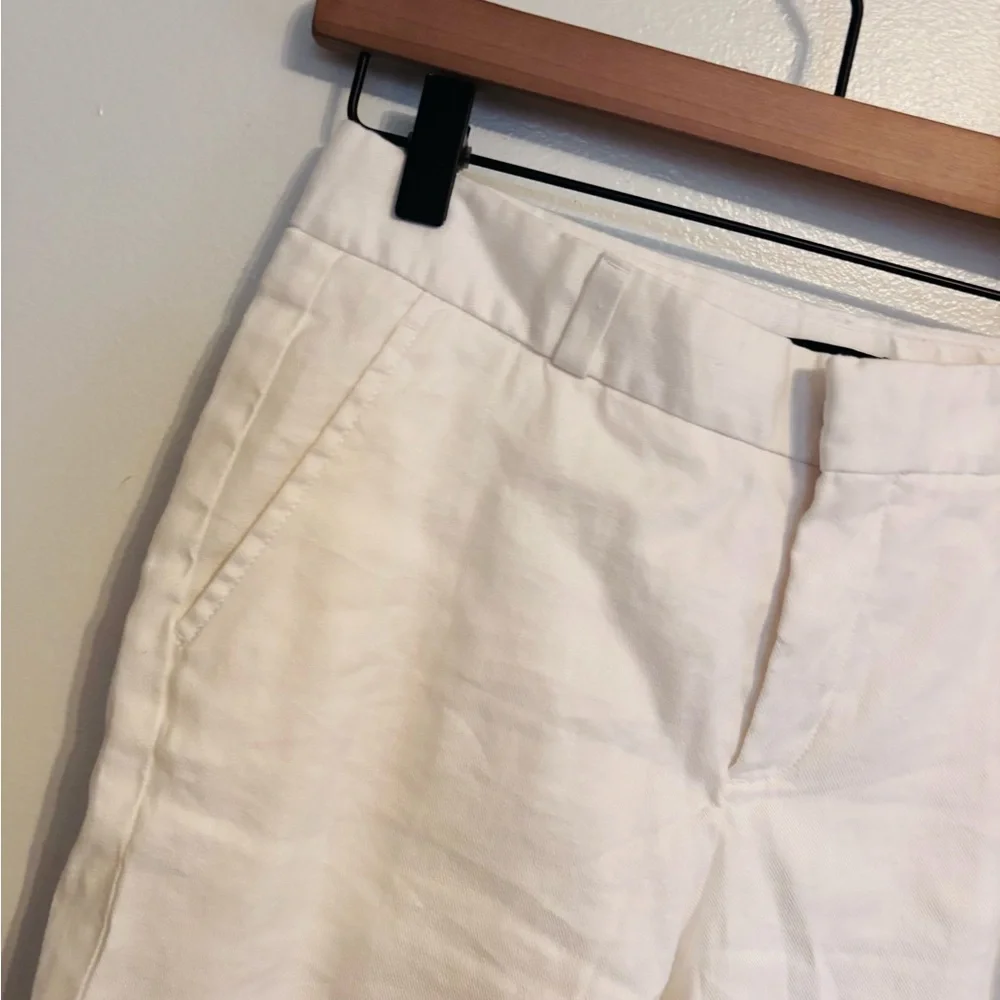 Banana Republic Avery white dress pants size 0, pretty sure they are linen but